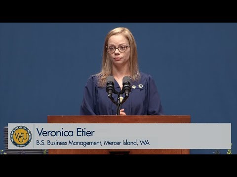 WGU 2019 Salt Lake City Bachelor's Commencement - Graduate Speaker Veronica Etier