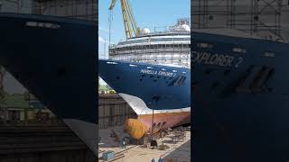 MARELLA EXPLORER 2 in dry dock of Navantia Cadiz #cruiseship #cruise #cruiselife #cruiser
