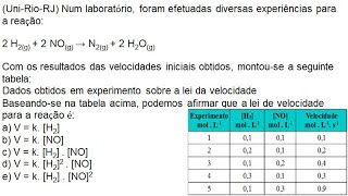 Num Laboratorio Foram Efetuadas Diversas Experiencias Para A Reação
