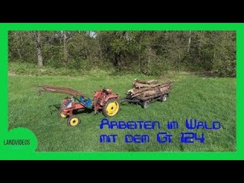 Gt 124/RS 09 Holz auf einem Hänger transportieren