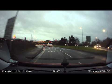 Dithering at roundabout nearly causes an accident