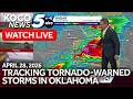 WATCH LIVE Tracking Tornado Warned Storms Moving Across Oklahoma April 28 2026
