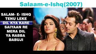 Salaam e Ishq  JUKEBOX  Salman khan  bollywood son
