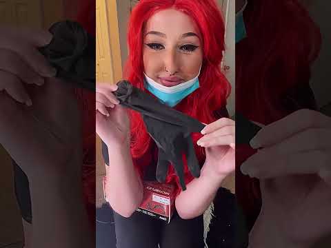 ASMR black latex gloves, as requested! ☺️🫶🏻