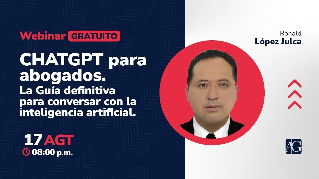🟥 𝗪𝗘𝗕𝗜𝗡𝗔𝗥 ChatGPT para abogados. La guía para conversar con la inteligencia artificial.
