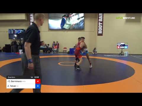 2018 Marine Corps US Open/UWW Junior Greco Roman 72 Quarters - Calvin Germinaro (NMU-OTS) Vs. Zach