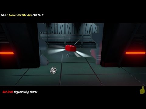 Lego Star Wars The Force Awakens: 9/ Destroy Starkiller Base FREE PLAY (All Minikits & Red Brk)- HTG