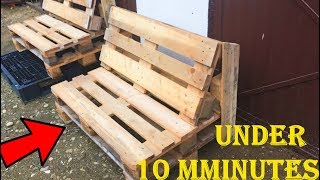 Hot to make PALLET BENCH under 10 Minutes 2019 - Without Finishing and painted