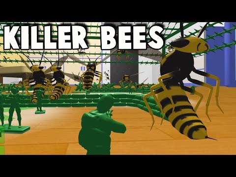 Army Men Fort vs KILLER BEES Attack! (Home Wars Gameplay Part 10)
