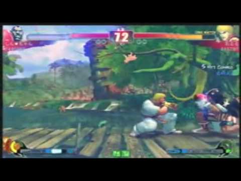 SF4:!Yoshi! (Za),Shin★Chan (Bi) vs Ukon (Za),Oruru (Ke) - TRF 2on2 Tournament - 09-04-2010