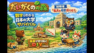 【だいがくの森】財務省「私大を4割減らせ！」数字でわかる日本の大学サバイバルと、未来を切り拓くDIY（大学改革）君の出身大学は、残れるか？