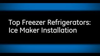 GE Optional Ice Maker for Top Mount Refrigerators