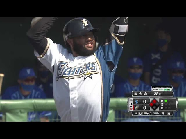 【2回裏】今日も躍動!! ファイターズ・R.ロドリゲスが先制のタイムリーヒットを放つ!! 2021/8/6 F-DB(エキシビションマッチ)
