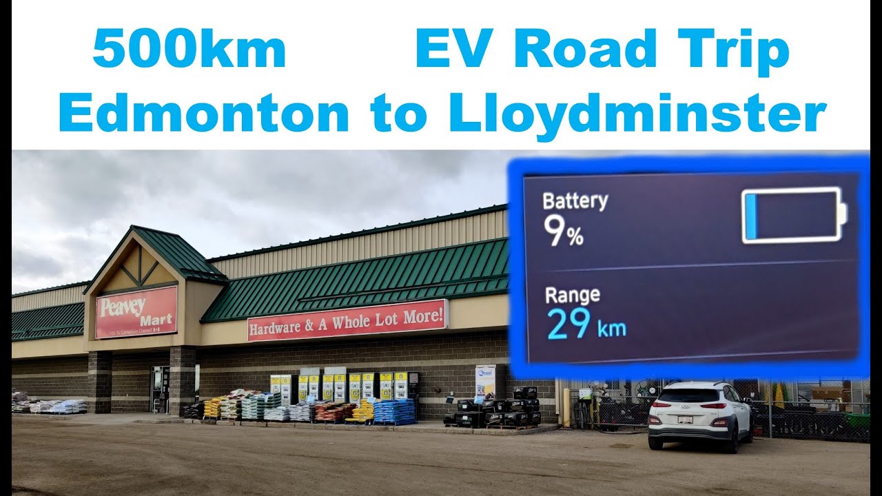500km EV Road Trip Hyundai Kona Electric: Edmonton to Lloydminster