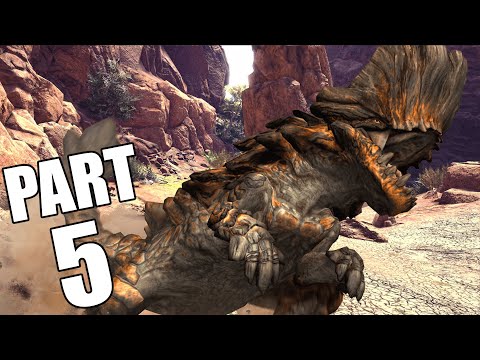 MONSTER HUNTER WORLD Walkthrough Gameplay Part 5 - WILDSPIRE WASTE | HUNT A BARROTH (MHW)