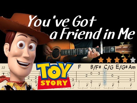 🔴You've Got a Friend in MeㅣToy Story ThemeㅣFingerstyle Guitar TutorialㅣTabsㅣDisneyㅣRandy Newman