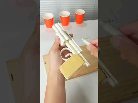 how to make a paper gun🥰 #origamipaper #paperlove #diy #shorts