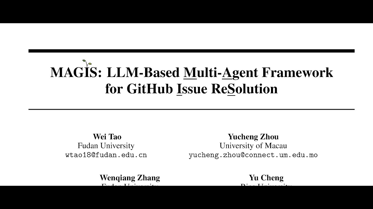 MAGIS: LLM-Based Multi-Agent Framework for GitHub Issue ReSolution