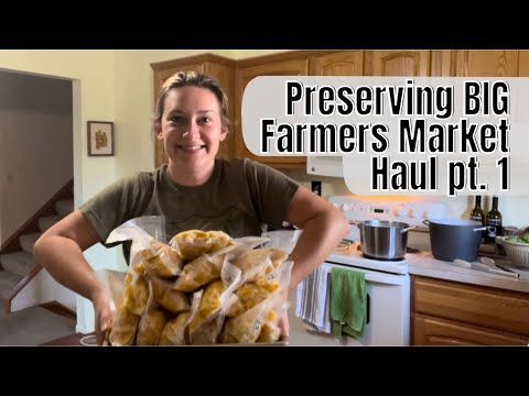 Preserving my BIG farmers market haul  |  Corn & Peach Salsa
