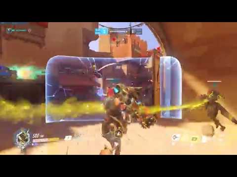 Overwatch Attack GOATS comp on map Anubis