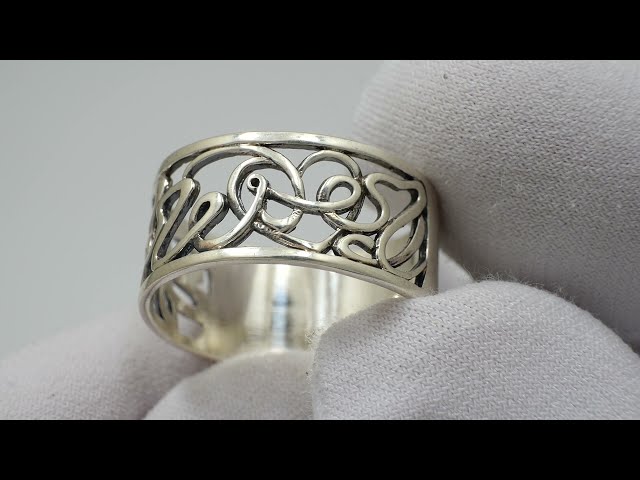 Срібна каблучка "Forever" 58кю Відео огляд