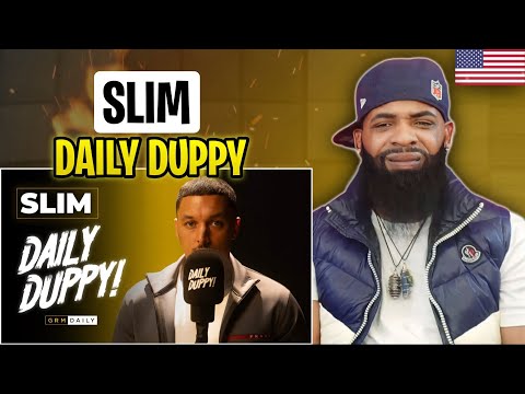 AMERICAN RAPPER REACTS TO -Slim - Daily Duppy | GRM Daily