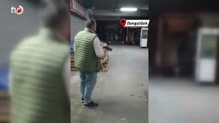 Devrek'te Dehşet Anları Kamerada Tüfekle İş Yerine Kurşun Yağdırdı