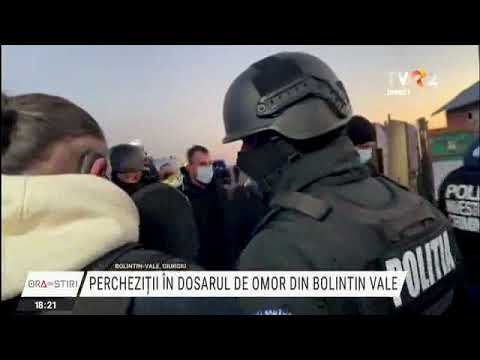 Patru percheziţii domiciliare în cazul de omor din localitatea Bolintin Vale
