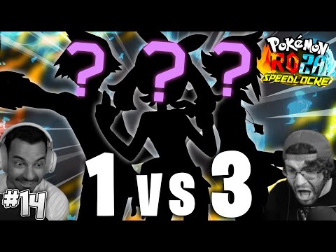 BATTLE VS 3 TRAINERS (At once...) LOOK! 😭 Pokemon SpeedLocke Ep14