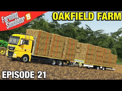 LOADING THE STRAW LORRY Farming Simulator 19 Timelapse - Oakfield Farm FS19 Episode 21