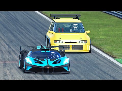 Bugatti Bolide vs Renault Espace F1 at Monza