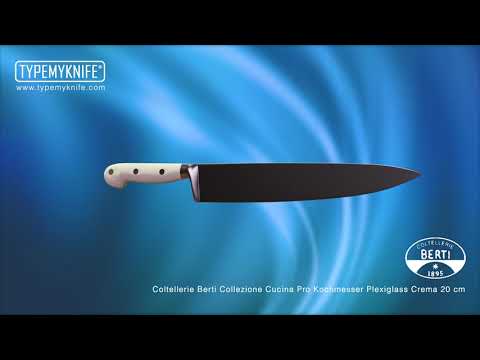Coltellerie Berti Collezione Cucina Pro Kochmesser Plexiglass Crema 20 cm