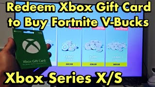 How to Redeem Xbox Gift Card then Buy Fortnite V-Bucks on Xbox Series X/S
