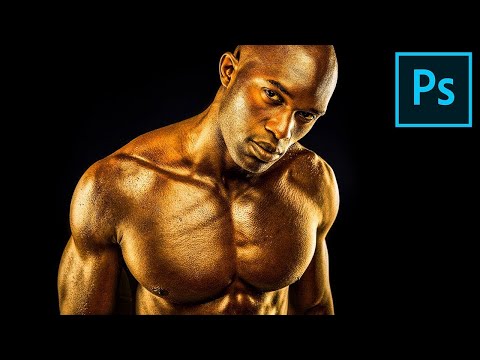 1-Minute Photoshop - Create The PURE GOLD Skin!