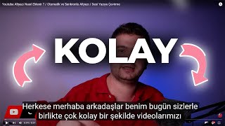 Youtube Altyazı Nasıl Eklenir ? / Otomatik ve Senkronlu Altyazı / Sesi Yazıya Çevirme
