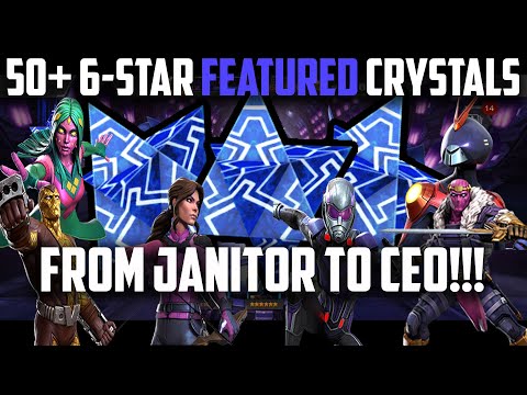 50+ NEW FEATURED 6-STAR CRYSTALS - INSANE, FILTHY CEO LUCK! - Marvel Contest of Champions
