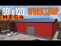 custom widespan steel building 60x120 full tour in bells tx wolfsteel buildings