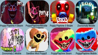 Poppy Playtime Chapter 4 Update, Poppy 3 Steam, Poppy 1, Zoonomaly Mobile,Zoonomaly 2,SanboxModPoppy