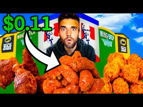 LIVING on WORLD'S BEST CHICKEN WINGS for 24 HOURS (Gordon Ramsay, KFC, Hot Ones & More)!