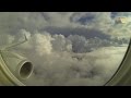 Turbulent flight through cumulonimbus clouds - during heavy Pisa approach