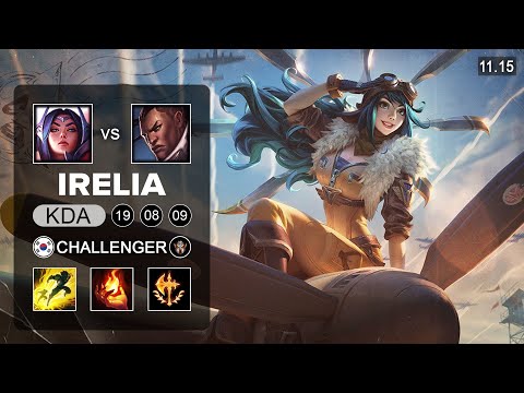 Irelia Mid vs Lucian - KR Challenger Patch 11.15