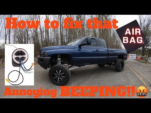 How to replace clock spring on 94-02 Dodge Ram. Fix annoying airbag beeping!