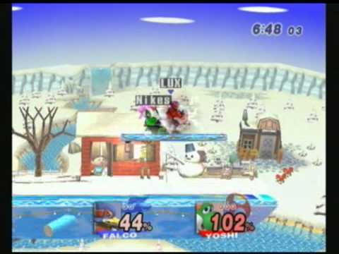 ssbb falco (lux) vs yoshi (nikes)