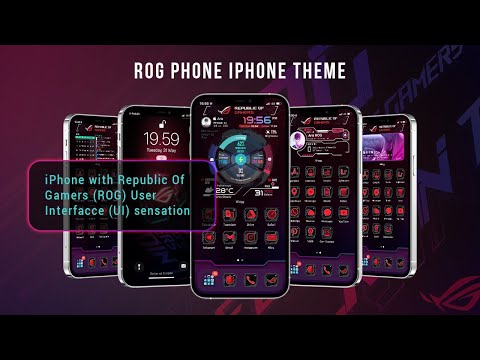 Preview Setup ROG Phone iOS Theme iPhone Home Screen Customization iPhone Widget and Icons