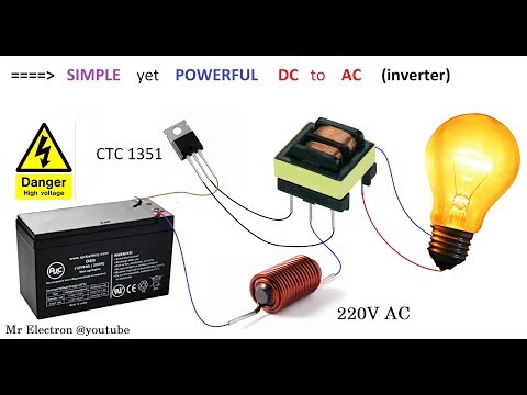 Simple Inverter 12v DC to 220v AC || Converter project for Car & Home Video