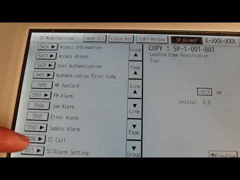 RESET Error Code SC Ricoh