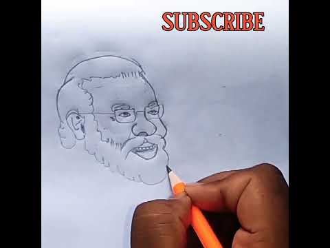 India PM Narendra Modi Drawing Easy #shorts #viral #trending #drawings #narendramodi #youtube #india