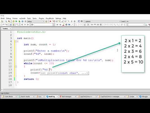 C Program For Multiplication Table Using While Loop