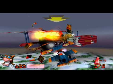 Crash Bandicoot - Warped (PS1) 105% Walkthrough pt31 - Mad Bombers