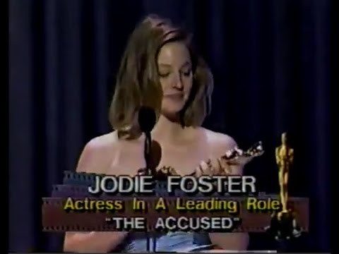 Jodie Foster Winning the Oscar 1989